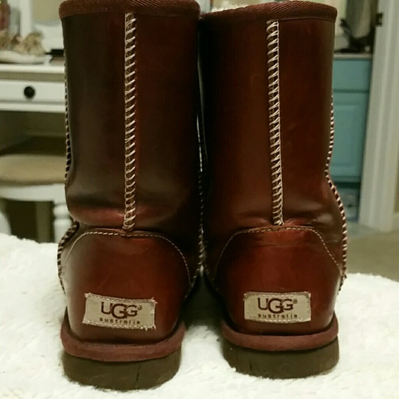 burgundy leather uggs